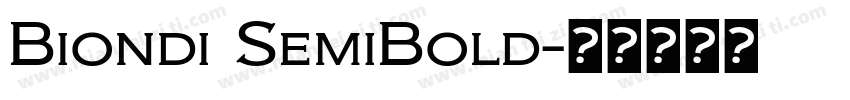 Biondi SemiBold字体转换
